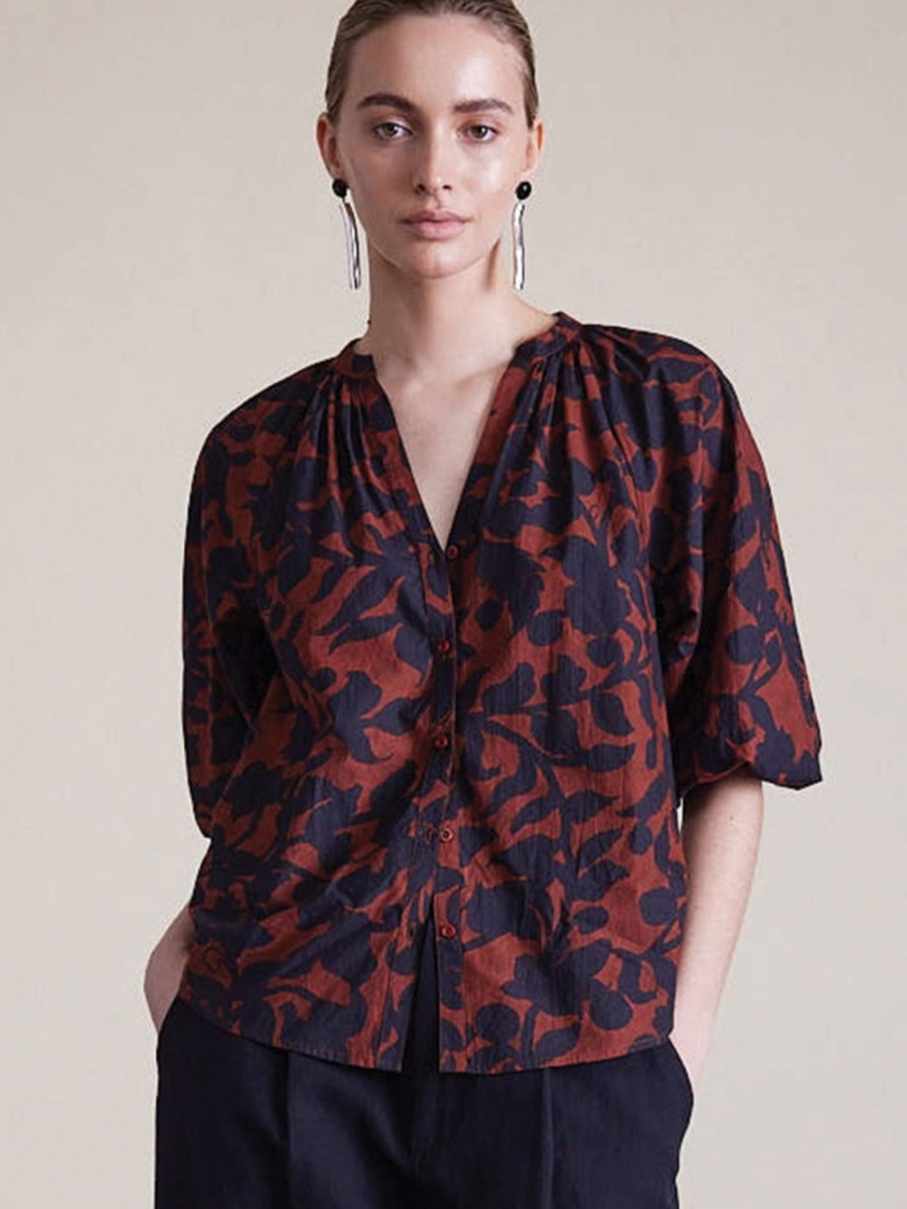 Mitte Top in Deep Botanic by the brand Apiece Apart